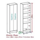 Ver imagem 3 de Sapateira com Espelho 2 Portas Magia - Branca - Muito Linda, Cheia de Prateleiras. Super