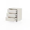 Ver imagem 3 de Mesa de Cabeceira Stella 3 Gavetas com Rodízio 50 cm X 40 cm Off White