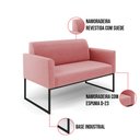 Ver imagem 6 de Sofá Namoradeira Base Industrial Preto Marisa Suede D03 - D’RossiRose
