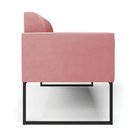 Ver imagem 4 de Sofá Namoradeira Base Industrial Preto Marisa Suede D03 - D’RossiRose