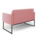 Ver imagem 5 de Sofá Namoradeira Base Industrial Preto Marisa Suede D03 - D’RossiRose