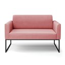 Ver imagem 3 de Sofá Namoradeira Base Industrial Preto Marisa Suede D03 - D’RossiRose