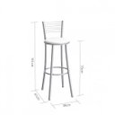 Ver imagem 3 de Banqueta com Encosto Moscou 101cm Branco