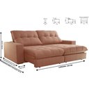 Ver imagem 3 de Sofa Retrátil Dublin 2,30m Mola Ensacada 04 Lugares Txr
