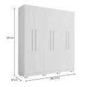Ver imagem 2 de Guarda Roupa 6 Portas Porto Bello Branco