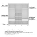 Ver imagem 3 de Guarda Roupa 6 Portas Porto Bello Branco