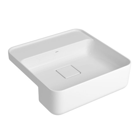Cuba de Semiencaixe Deca com Mesa Quadrada 40cm Branco Cod: L.61040.m.17