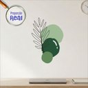 Ver imagem 5 de Adesivo Floral Boho Verde Estilo Nórdico 50x35 Minimalista Mod.02