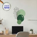 Ver imagem 2 de Adesivo Floral Boho Verde Estilo Nórdico 50x35 Minimalista Mod.02