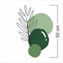 Ver imagem 3 de Adesivo Floral Boho Verde Estilo Nórdico 50x35 Minimalista Mod.02