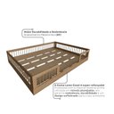 Ver imagem 6 de Cama Infantil Montessoriana Casal com Grades em Pinus Lume Marrom/Carvalho Mel