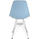 Ver imagem 4 de Cadeira Charles Eames Eiffel Base Metal Cromado Azul Clara