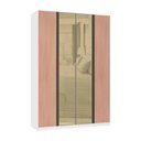 Ver imagem 1 de Guarda Roupa 4 Portas 3 Gavetas 159,2 Cm com Vidro Reflecta Bronze Prime Luciane Móveis