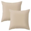 Ver imagem 1 de Kit 2 Capa de Almofada 40 X 40 Malha Lisa com Zíper:bege Avelã