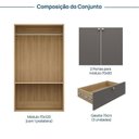 Ver imagem 3 de Módulo 70x120 2 Portas 3 Gavetas Frame CabeCasa MadeiraOriginals