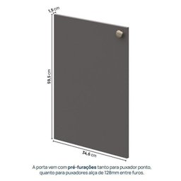 Módulo 70x120 2 Portas 3 Gavetas Frame Cabecasa madeiramadeira - 6