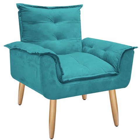Poltrona Opala Manoela para Amamentação Decorativa Tecido Suede Para, Quarto, Sala de Estar e Recepç