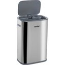 Ver imagem 2 de Lixeira 55 Litros Automática Retangular com Sensor de Abertura Inox Cinza Vonder