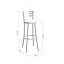 Ver imagem 3 de Banqueta com Encosto Miami 101cm Branco