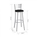 Ver imagem 3 de Banqueta com Encosto Miami 101cm Preto