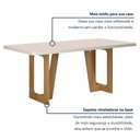 Ver imagem 5 de Mesa de Jantar 180cmx90cm Tampo de 25mm Luna Valdemoveis Cinamomo/off White