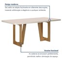 Ver imagem 3 de Mesa de Jantar 180cmx90cm Tampo de 25mm Luna Valdemoveis Cinamomo/off White