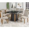 Mesa de Jantar Julia 1,35 com 6 Cadeiras Isabela New Ceval - 1
