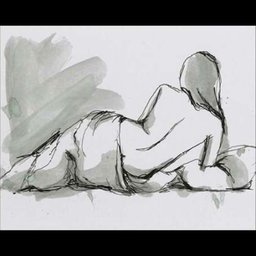 Draped Nude Ii Canaleta 60x48cm Preta - 1
