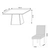 Mesa de Jantar Barbara com 6 Cadeiras Giovana New Ceval - 4