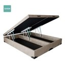 Ver imagem 2 de Cama Box Baú Queen Bipartido Suede Bege 158x198