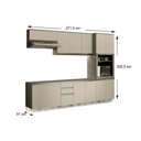 Ver imagem 5 de Cozinha Modulada Completa 6pçs 2 Armários 2 Balcões 1 Paneleiro 1 Compl. C6p03 Duna/cristal Henn