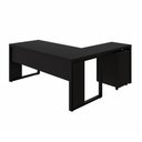 Ver mais imagens de Mesa de Escritório em L 170 cm X 160 cm 40mm Pés Metal com Gaveteiro F5 Office Cor:Preto