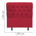 Ver imagem 3 de Cabeceira Estofada Cama Box Casal 140cm París Veludo Vermelho- Mabe Magazine