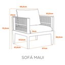 Ver imagem 5 de Sofá Maui 1 Lugar - Cinza Fratini