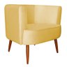 Poltrona Decorativa Sala de Estar Megan Veludo Amarelo - Montanaris Decor MD MONTANARIS DECOR - 1