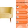 Poltrona Decorativa Sala de Estar Megan Veludo Amarelo - Montanaris Decor MD MONTANARIS DECOR - 6
