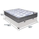 Ver imagem 3 de Cama Box Baú Branco e Colchão Iso Superpocket Molas Ensacadas Viúvo Ortobom