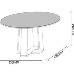 Mesa de Jantar Isabela Redonda 1,35 New Ceval - 2