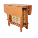 Ver imagem 1 de Conjunto Prático Mesa e 4 Cadeiras Dobrável Mel, Estofado Bar-cozinha-lazer-varanda ( Quadrado Oval