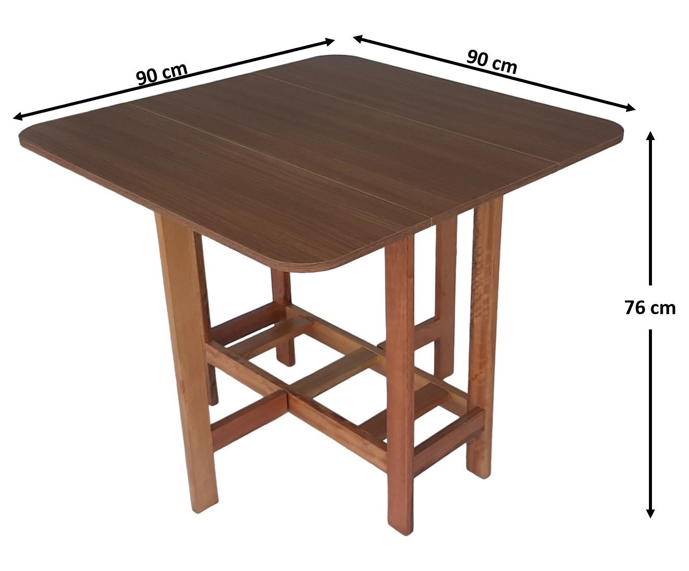 Conjunto Prático Mesa e 4 Cadeiras Dobrável Mel, Estofado Bar-Cozinha-Lazer-Varanda ( QUADRADO OVAL - 3