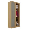 Ver imagem 2 de Guarda-Roupa Modulado Canto 1 Porta Fortaleza Cinza/Jequitibá/Granizo