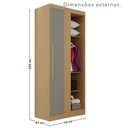 Ver imagem 3 de Guarda-Roupa Modulado Canto 1 Porta Fortaleza Cinza/Jequitibá/Granizo