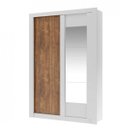 Ver imagem 5 de Guarda-Roupa Solteiro com Espelho 2 Portas de Correr Elus Carraro Flex Color