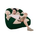 Ver imagem 2 de Poltrona Paloma Escritório Sala Pé Plástico Suede Verde e Suede Bege - Dominic Decor