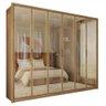 Guarda Roupa Casal 6 Portas Espelho 6 Gavetas Marrom Reflex - 3