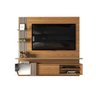 Painel Home Suspenso para Tv até 55'' 2 Portas com Espelho Angola - Carvalho/griz - 1