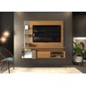 Painel Home Suspenso para Tv até 55'' 2 Portas com Espelho Angola - Carvalho/griz - 2