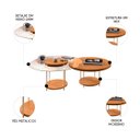 Ver imagem 3 de Mesa de Centro para Sala Pés Metálicos Kit 2 Mindy H01 Cinamomo - Mpozenato