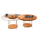 Ver imagem 1 de Mesa de Centro para Sala Pés Metálicos Kit 2 Mindy H01 Cinamomo - Mpozenato