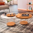 Ver imagem 2 de Mesa de Centro para Sala Pés Metálicos Kit 2 Mindy H01 Cinamomo - Mpozenato